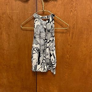 Black and white Floral Blouse